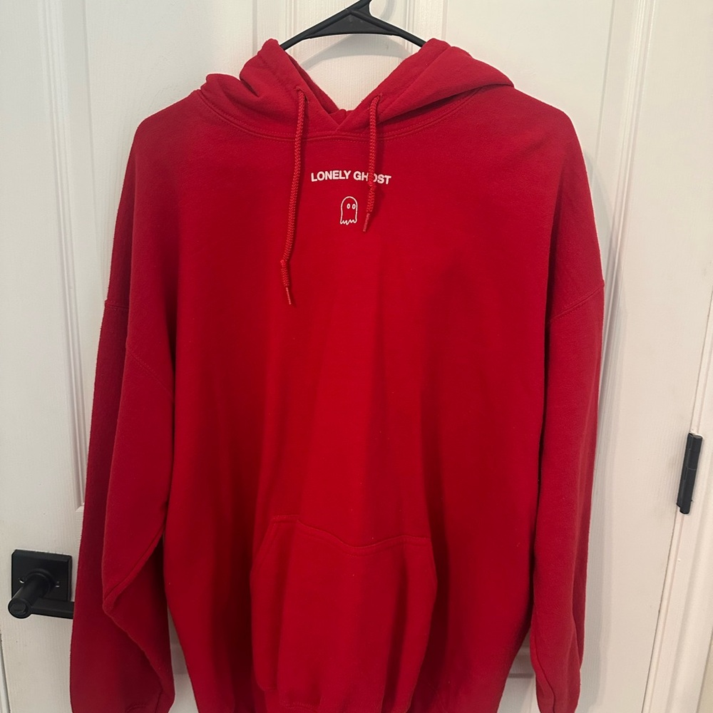 Lonely Ghost Red Hoodie